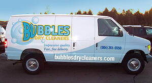 Bubbles Dry Cleaning Van