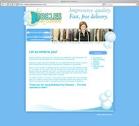 Bubbles Dry Cleaning Website Screenshot