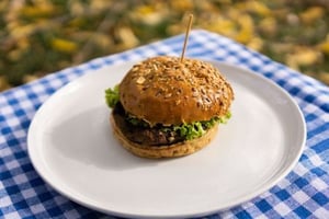 A hamburger.