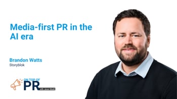 Episode Graphic: On Top of PR with Jason Mudd podcast: HARO comeback with Brett Farmiloe and show host Jason Mudd