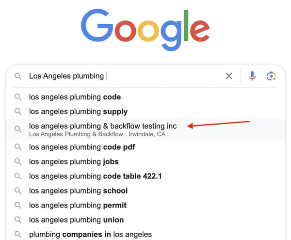 An example of using Autocomplete for SEO purposes.