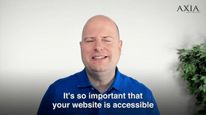 Jason Mudd discussing the importance of an accessible website.