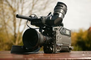A camera used by the media.