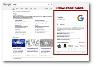 An image of a Google Knowledge Panel.
