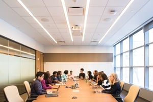 A board meeting.