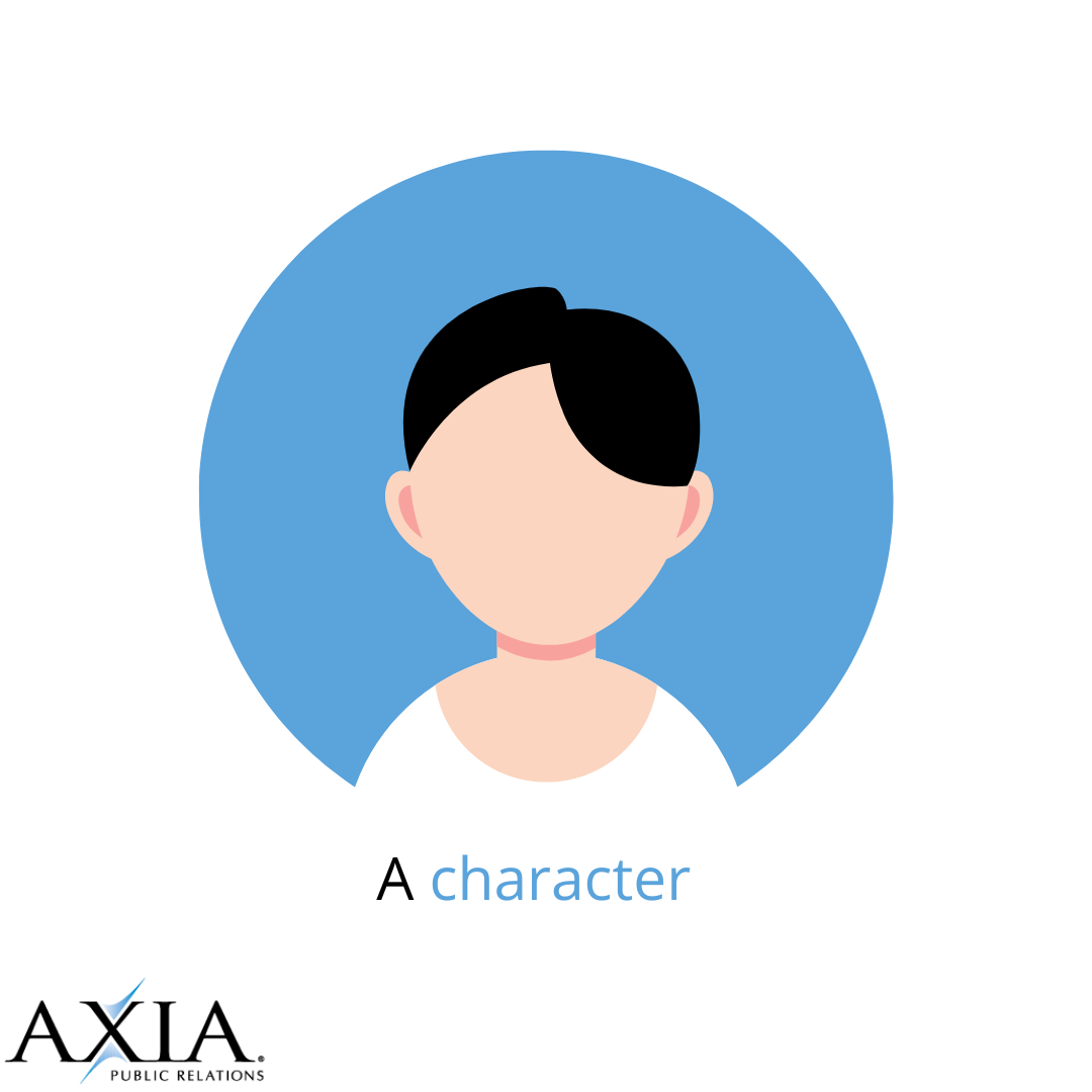 A graphic of a character