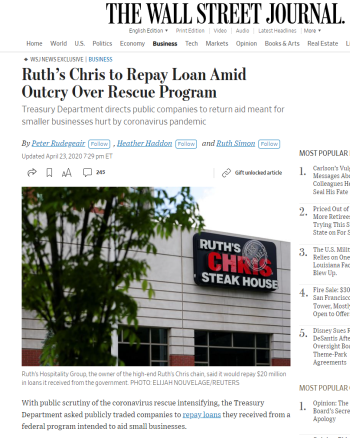 wsj repay loans smaller